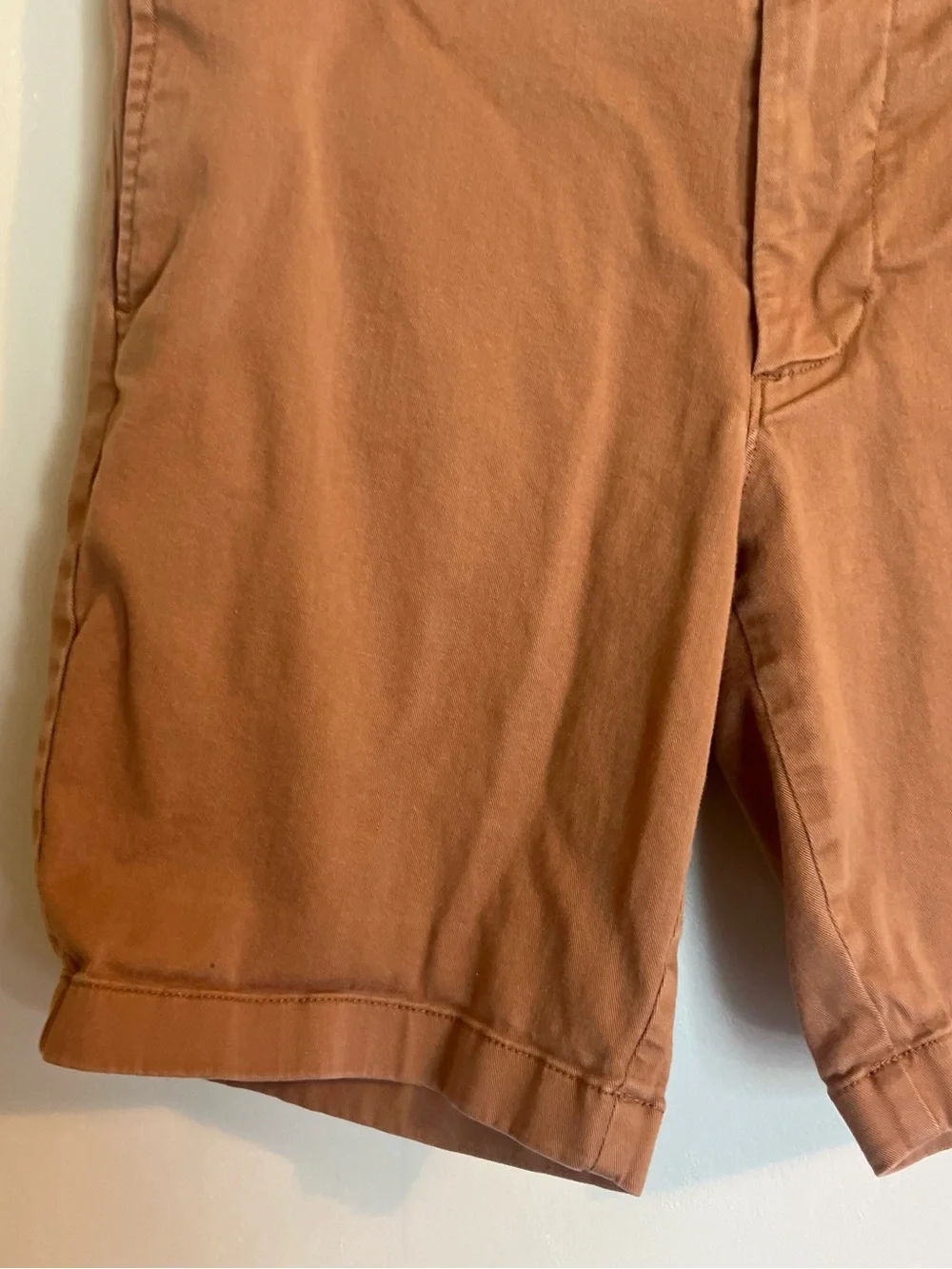 J. Crew Men's Rust Brown Flat Front Chino Shorts